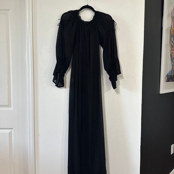 House of Harlow 1960 x Revolve Black Sheer Beach Cover Up Dress